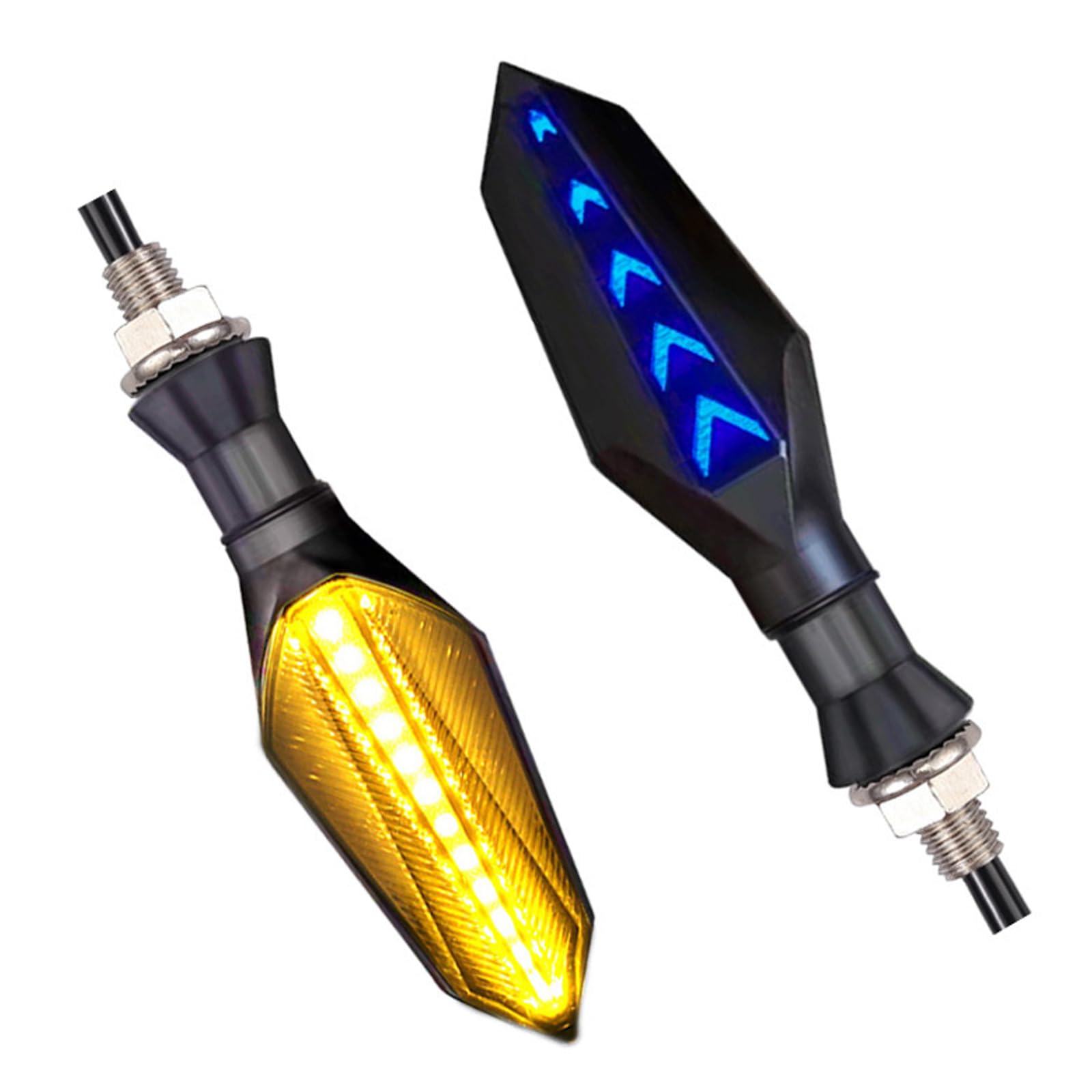 CYDZSW 2Pack Motorcycle Turn Signals LED,Universal Motorcycle Blinkers Tail Lights Kit,Bright Rear Turn Signal for Dirt Bike Sco